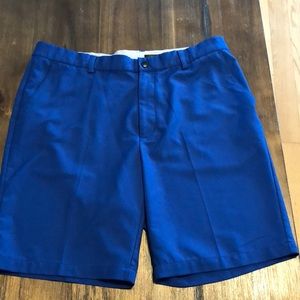 Greg Norman royal blue flat front golf short EUC